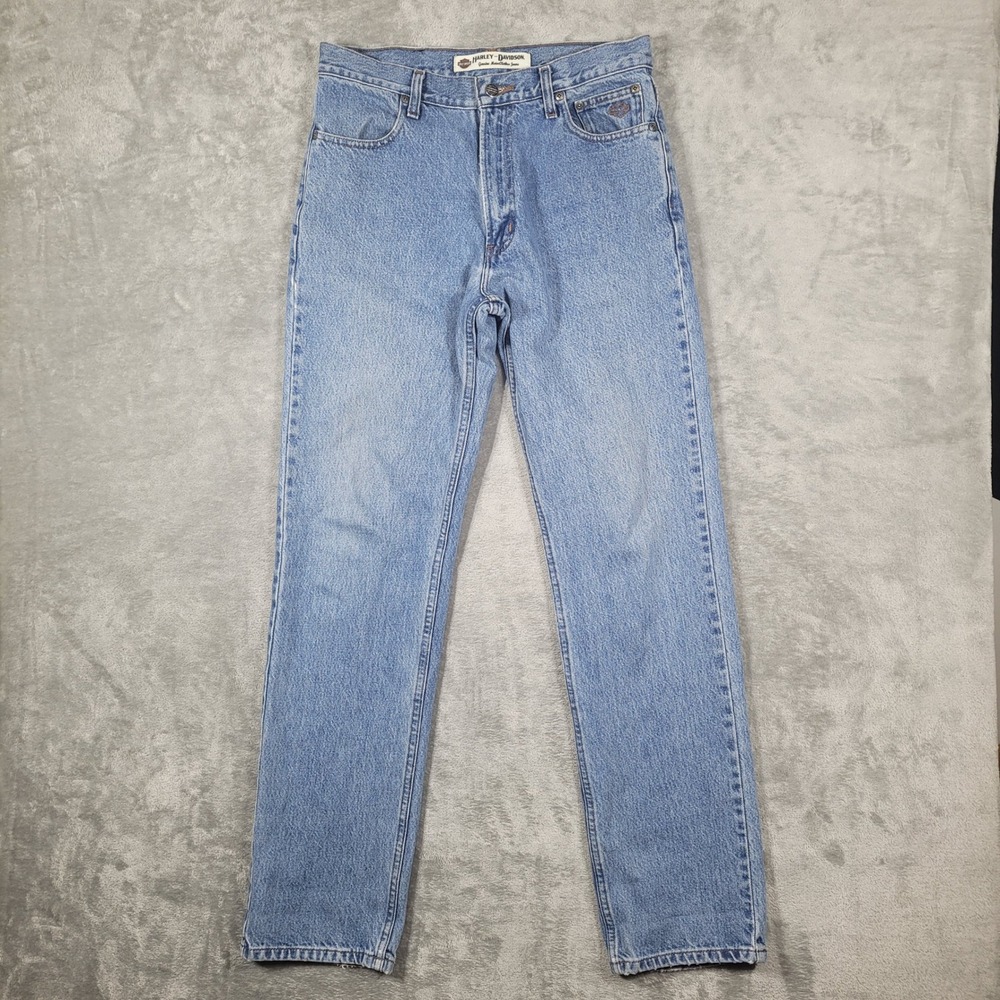 Vintage Harley-Davidson Jeans Mens 32x34 Blue Genuine Straight Leg Denim